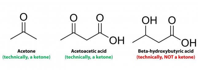 Acetoacetate, Acetone, Beta-HydroxyButyric asitleri